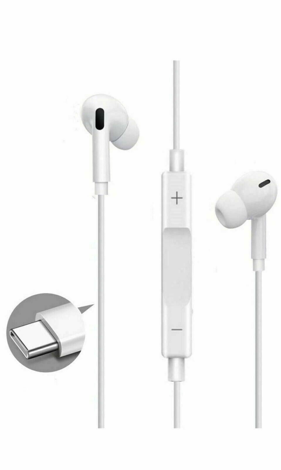 Type C USB-C Earphones for Huawei P50 Mate 20 P30 Pro T Headphones with Mic