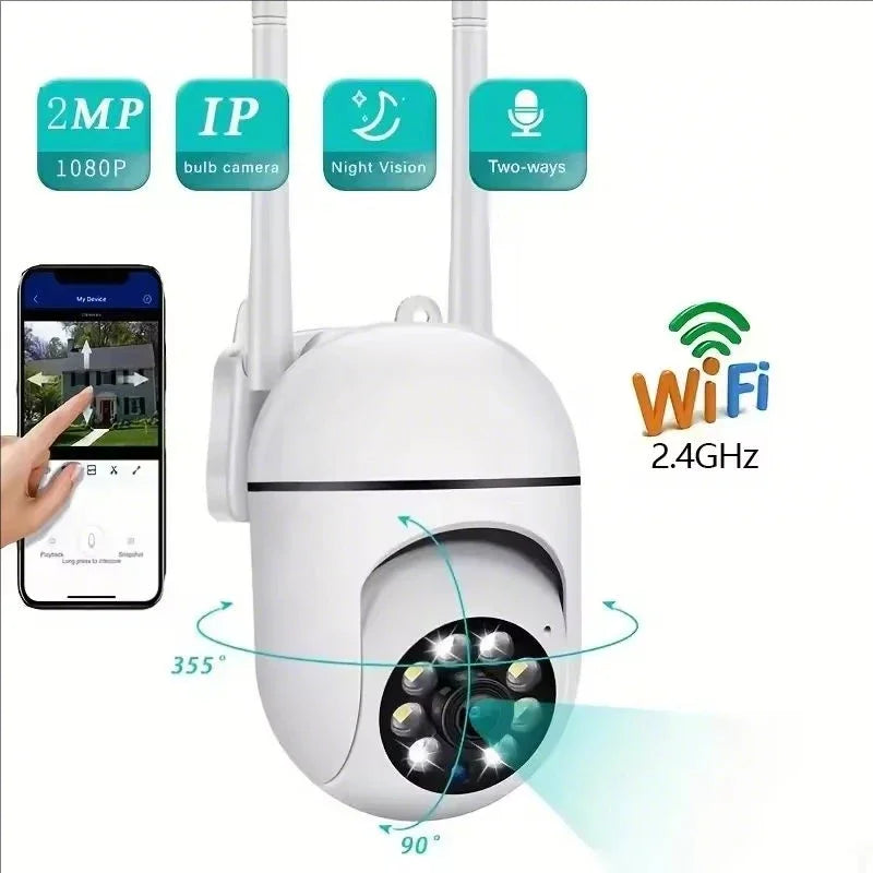 8MP Wifi Surveillance Camera Color Night Vision Wifi Camera Auto Tracking Wireless Camera Security Protection Outdoor Monitor