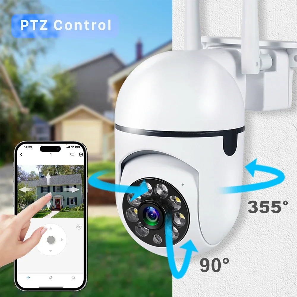 8MP Wifi Surveillance Camera Color Night Vision Wifi Camera Auto Tracking Wireless Camera Security Protection Outdoor Monitor