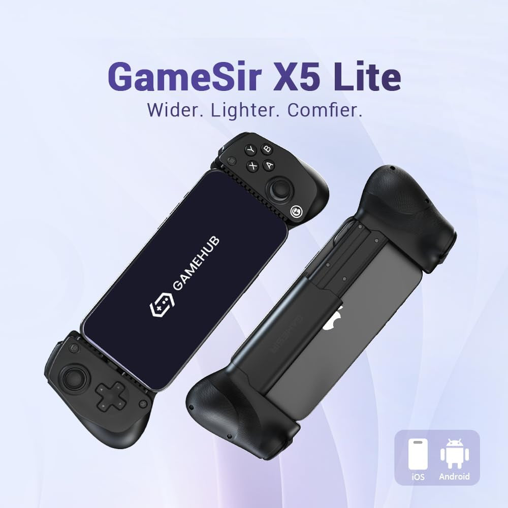 X5 Lite Mobile Gaming Controller for Android,Hall Effect Joystick | Lightweight Ergonomic Phone Controller- Play Genshin Impact & Zenless Zone Zero