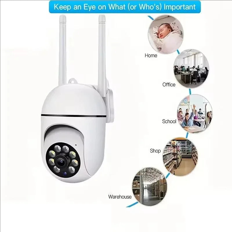 8MP Wifi Surveillance Camera Color Night Vision Wifi Camera Auto Tracking Wireless Camera Security Protection Outdoor Monitor