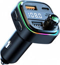 Bluetooth FM Transmitter for Car Phone Charger, Wireless Bluetooth Car Adapter with USB C PD 30W Fast Charging, Hands-Free Calling, Hifi Bass Sound, USB Drive, LED Display for Iphone & Samsung