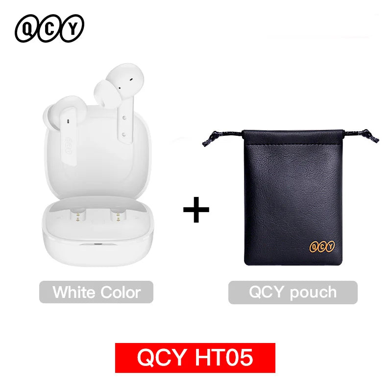 HT05 ANC Wireless Earphone 40Db Noise Cancelling Bluetooth 5.2 Headphone 6 Mic ENC HD Call TWS Earbuds Transparency Mode