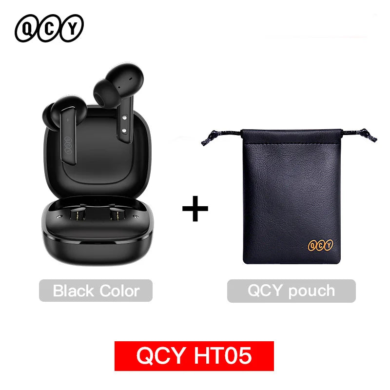 HT05 ANC Wireless Earphone 40Db Noise Cancelling Bluetooth 5.2 Headphone 6 Mic ENC HD Call TWS Earbuds Transparency Mode