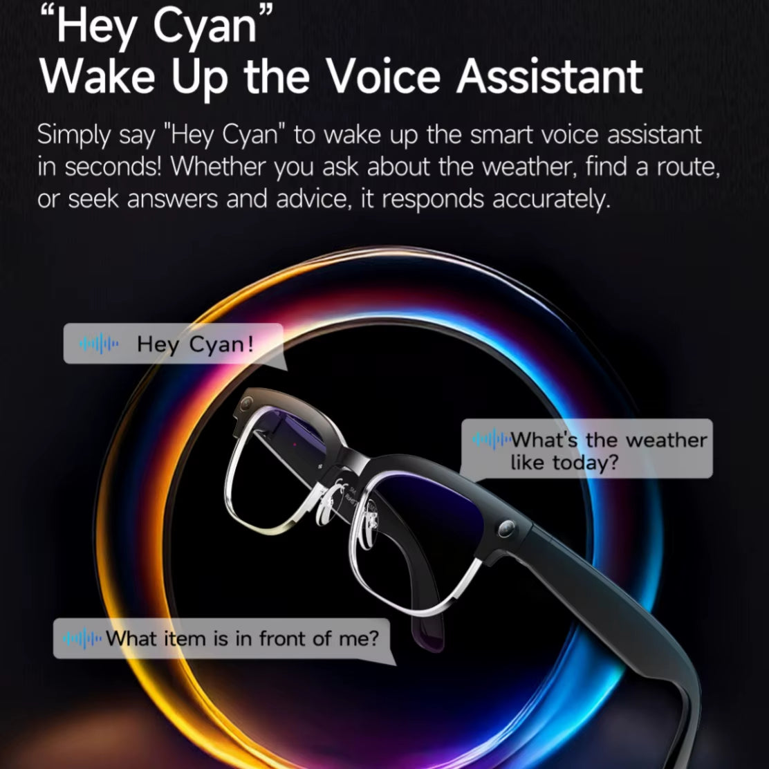 2026 New 8K HD AI Smart Glasses Men with Chat GPT 800MP Camera Bluetooth Call AI Translation Voice Assistant Control Unisex Sung